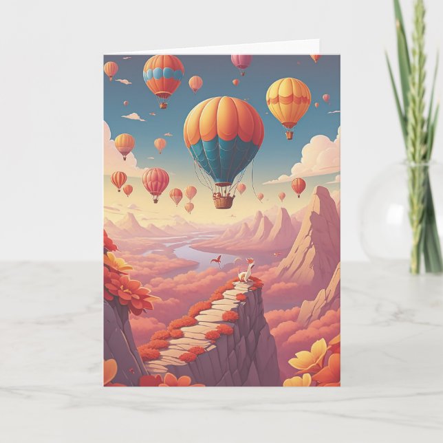 Dragon Soars into Sunrise Skies Card (Front)
