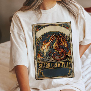 Dragon Spark Creativity Fire Breathing Fantasy Art Tri-Blend Shirt