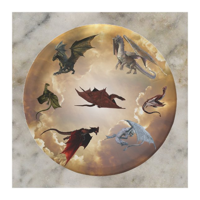 Dragon Species Fun Fantasy Paper Plate (Creator Uploaded)