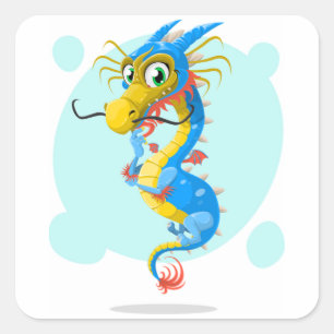 Dragon Square Sticker