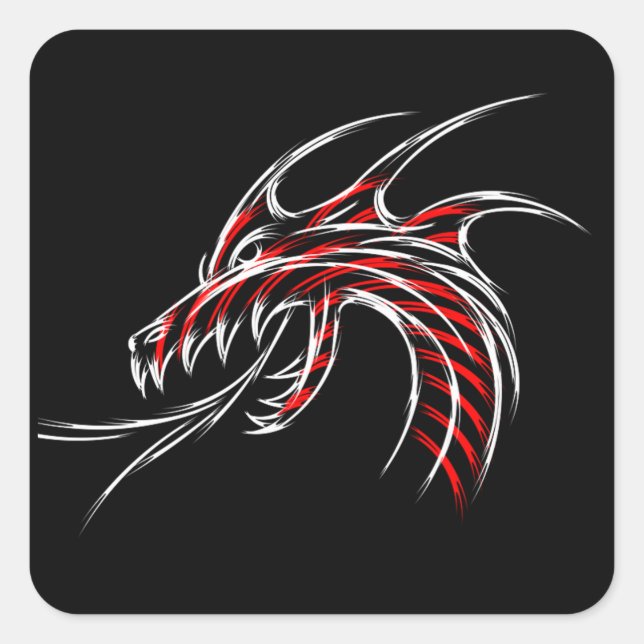 Dragon Square Sticker (Front)