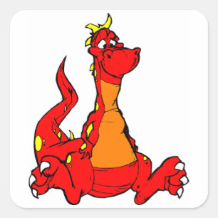 Dragon Square Sticker