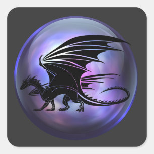 Dragon Square Sticker