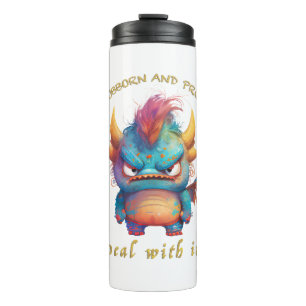 Dragon Stubborn Deal With It Cute Adorable Funny  Thermal Tumbler