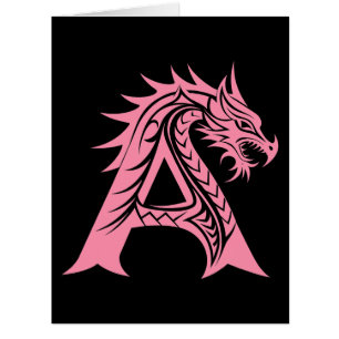 Dragon Styled Letter A, Dragon Alphabet, Monogram