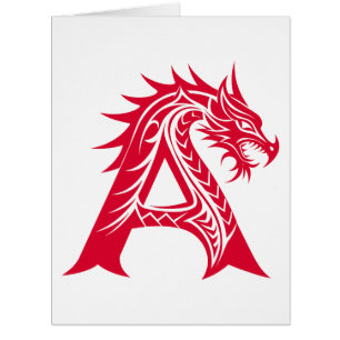 Dragon Styled Letter A, Dragon Alphabet, Monogram