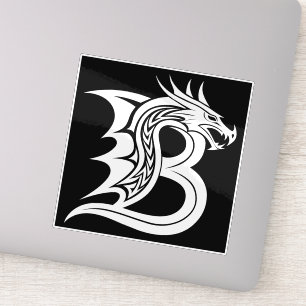 Dragon Styled Letter B, Dragon Alphabet, Monogram