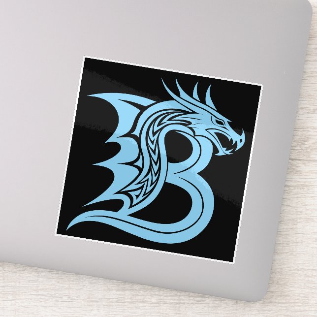 Dragon Styled Letter B, Dragon Alphabet, Monogram (Detail)