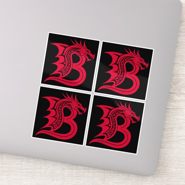 Dragon Styled Letter B, Dragon Alphabet, Monogram (Detail)