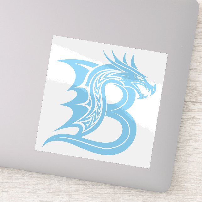 Dragon Styled Letter B, Dragon Alphabet, Monogram (Detail)