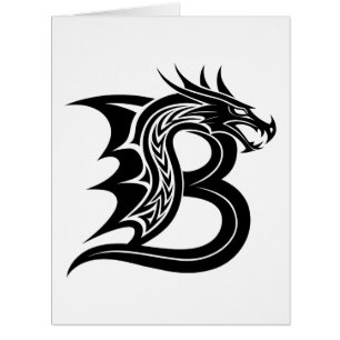 Dragon Styled Letter B, Dragon Alphabet, Monogram