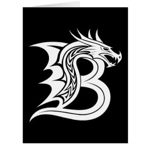 Dragon Styled Letter B, Dragon Alphabet, Monogram