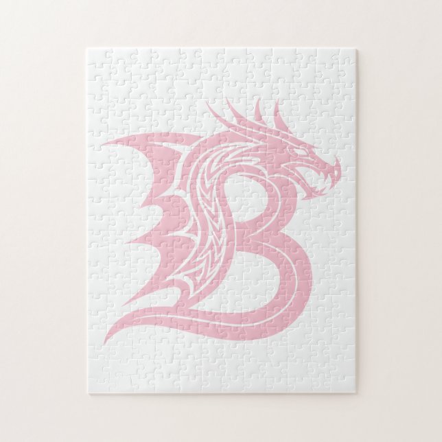 Dragon Styled Letter B, Dragon Alphabet, Monogram Jigsaw Puzzle (Vertical)