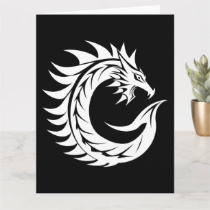 Dragon Styled Letter C, Dragon Alphabet, Monogram Card