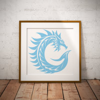 Dragon Styled Letter C, Dragon Alphabet, Monogram