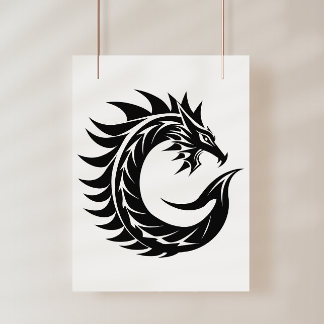 Dragon Styled Letter C, Dragon Alphabet, Monogram Poster (Creator Uploaded)