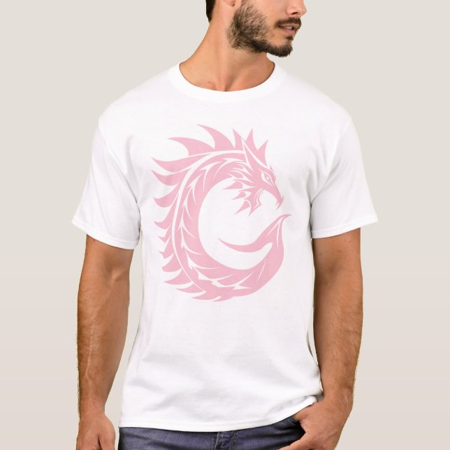 Dragon Styled Letter C, Dragon Alphabet, Monogram T-Shirt (Front)