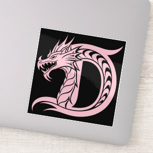 Dragon Styled Letter D, Dragon Alphabet, Monogram