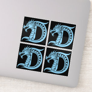 Dragon Styled Letter D, Dragon Alphabet, Monogram