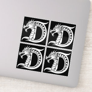 Dragon Styled Letter D, Dragon Alphabet, Monogram
