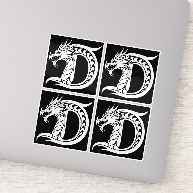 Dragon Styled Letter D, Dragon Alphabet, Monogram (Detail)