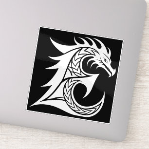 Dragon Styled Letter E, Dragon Alphabet, Monogram