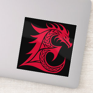 Dragon Styled Letter E, Dragon Alphabet, Monogram