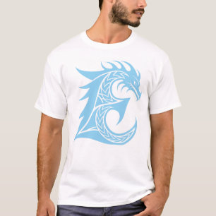 Dragon Styled Letter E, Dragon Alphabet, Monogram T-Shirt
