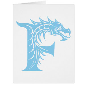Dragon Styled Letter F, Dragon Alphabet, Monogram