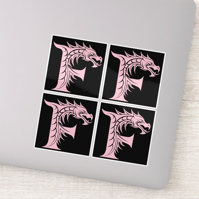 Dragon Styled Letter F, Dragon Alphabet, Monogram (Detail)
