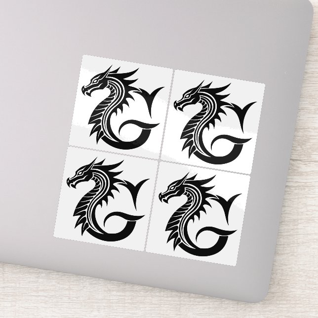 Dragon Styled Letter G, Dragon Alphabet, Monogram (Detail)