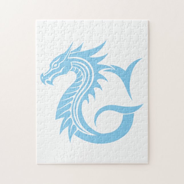 Dragon Styled Letter G, Dragon Alphabet, Monogram Jigsaw Puzzle (Vertical)