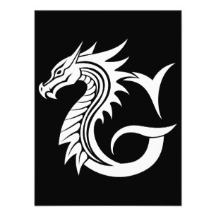Dragon Styled Letter G, Dragon Alphabet, Monogram Photo Print