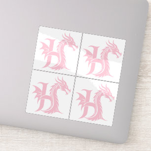 Dragon Styled Letter H, Dragon Alphabet, Monogram