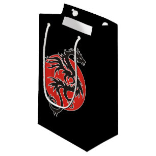 Dragon Sun - black red white + your ideas Small Gift Bag