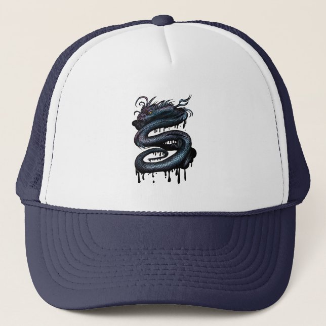 Dragon Swirl Trucker Hat (Front)