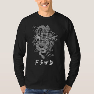 Dragon Symbol Kanji Japan Tattoo Japanese Aestheti T-Shirt