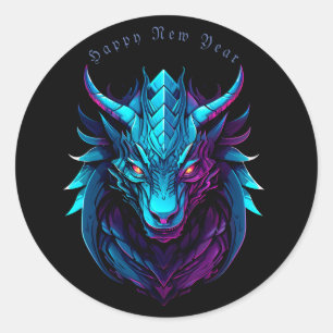 Dragon symbol, personalized classic round sticker