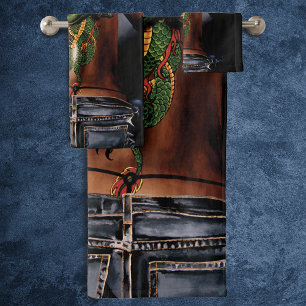 Dragon Tattoo Woma Bath Towel Set