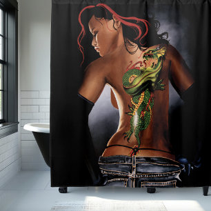 Dragon Tattoo Woman  Shower Curtain
