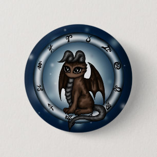 Dragon Taurus Zodiac 6 Cm Round Badge