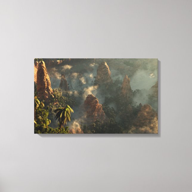 Dragon Teeth (Triptych) Canvas Print (Front)