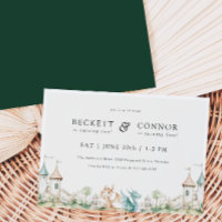 Dragon Theme Joint Birthday Party Invitation