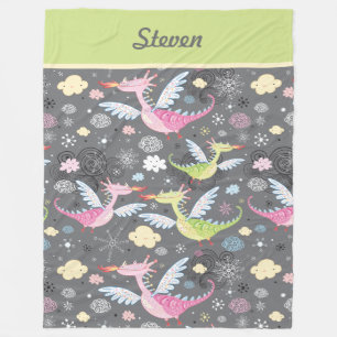 Dragon Themed Fleece Blanket