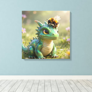 Dragon to Bee :-) Canvas Print