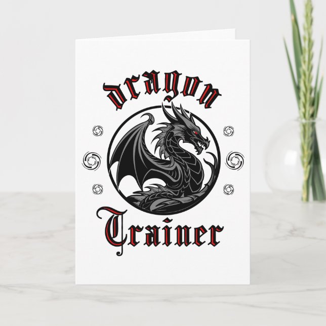 Dragon Trainer Fantasy Lizard Mythical Creature  Thank You Card (Front)