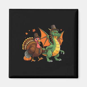 Dragon Turkey Pilgrim Thanksgiving Pumpkin Kids Bo Magnet