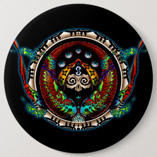 Dragon Twins 6 Cm Round Badge