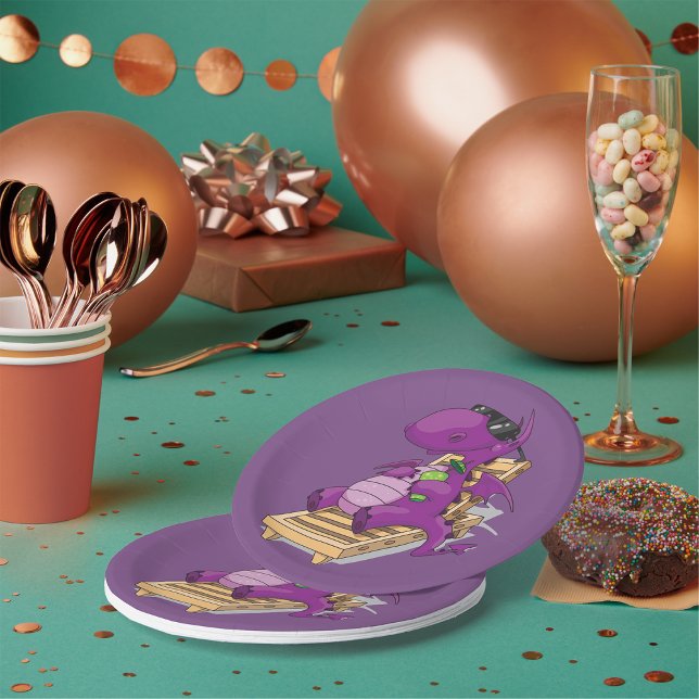 Dragon Vacation Paper Plates (Creator Uploaded)