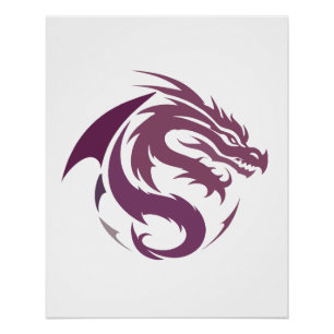 Dragon Vector Art Animal Modern Urban City Graphic Poster